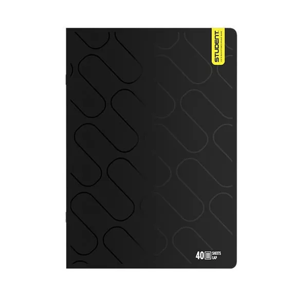 Füzet kockás ICO Student Black Prémium A/4 40 lapos
