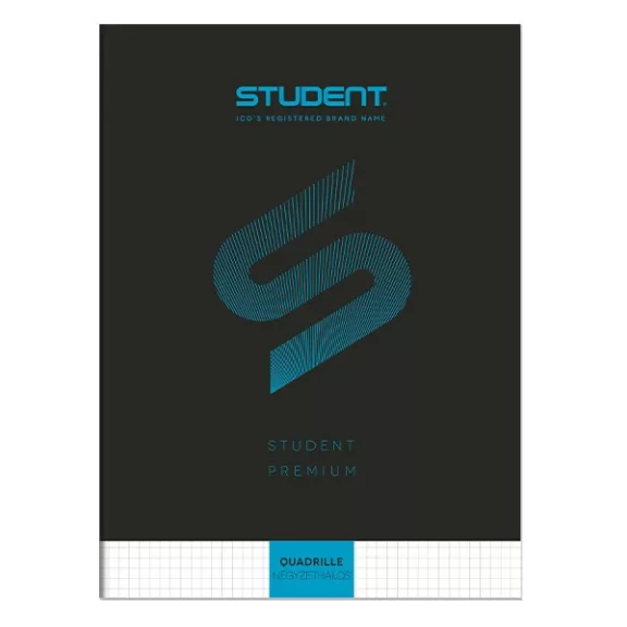 Füzet kockás ICO Student Black Prémium A/4 32 lapos