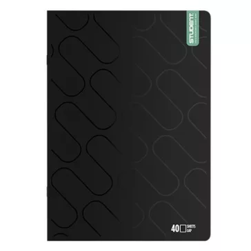 Füzet sima ICO Student Black Prémium A/4 40 lapos