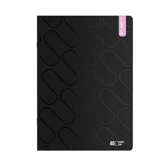 Füzet sima ICO Student Black Prémium A/4 40 lapos