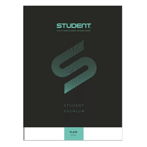 Füzet sima ICO Student Black Prémium A/4 32 lapos