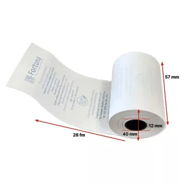  Thermo tekercs FORTUNA Premium 55 g 57x40mm/12 18 fm BPA mentes