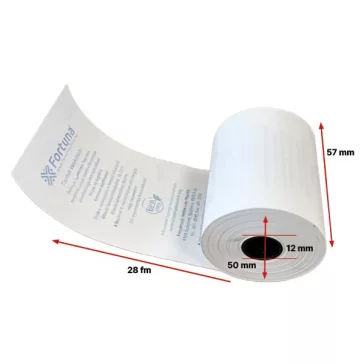   Thermo tekercs FORTUNA Premium 55 g 57x50mm/12 28 fm BPA mentes