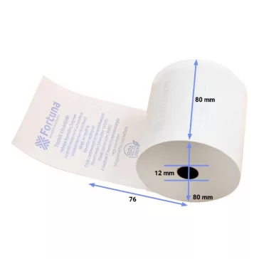   Thermo tekercs FORTUNA Premium 55 g 80x80mm/12 76 fm BPA mentes