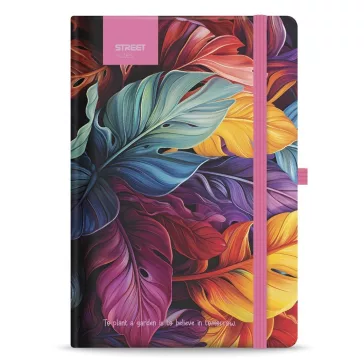   Jegyzetfüzet vonalas STREET Flowers Petal A/5 96 lapos gumis keményfedelű