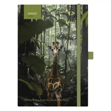   Jegyzetfüzet vonalas STREET Animals Edition Giraffe A/5 96 lapos gumis keményfedelű
