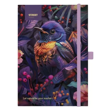   Jegyzetfüzet vonalas STREET Animals Edition Bird A/5 96 lapos gumis keményfedelű