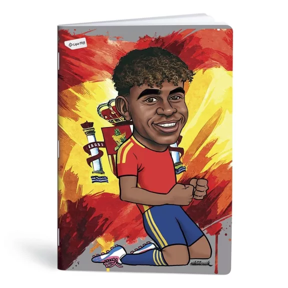 Füzet vonalas LIPAMILL A/4 40 lapos Football icons