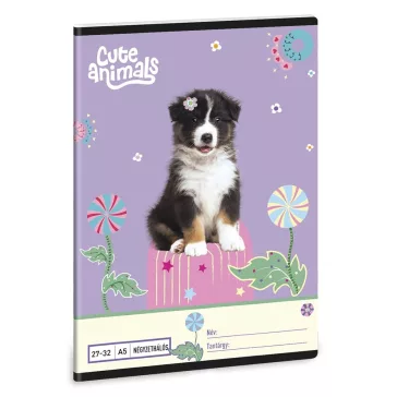   Füzet kockás ARS UNA A/5 32 lapos 27-32 Cute Animals-Aussie