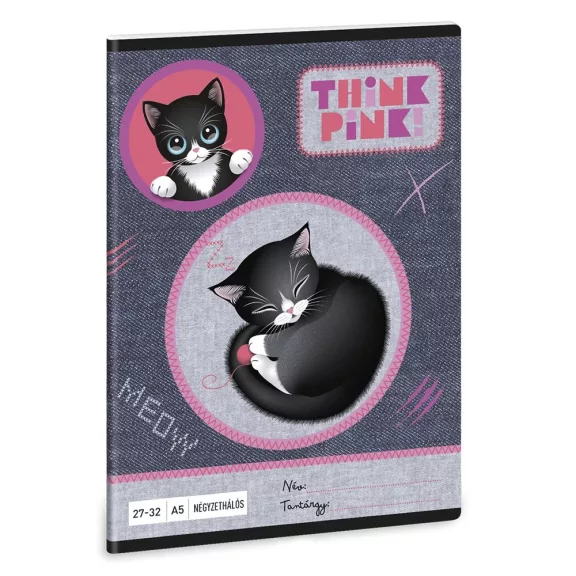 Füzet kockás ARS UNA A/5 32 lapos 27-32 Think Pink 5519 Füzet kockás ARS UNA A/5 32 lapos 27-32 Think Pink 5519