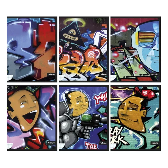 Füzet kockás NEBULO A/4 40 lapos Graffiti Füzet kockás NEBULO A/4 40 lapos Graffiti