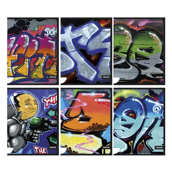 Füzet sima NEBULO A/4 40 lapos Graffiti Füzet sima NEBULO A/4 40 lapos Graffiti