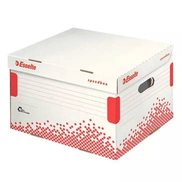   Archiváló konténer dobozoknak ESSELTE Speedbox M 367x263x325 mm felfelé nyíló tetővel fehér