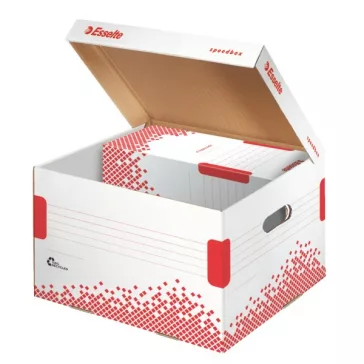   Archiváló konténer dobozoknak ESSELTE Speedbox M 367x263x325 mm felfelé nyíló tetővel fehér
