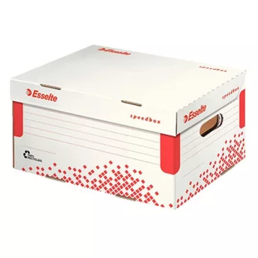   Archiváló konténer dobozoknak ESSELTE Speedbox S 355x193x252 mm felfelé nyíló tetővel fehér