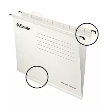   Függőmappa ESSELTE Classic A/4 karton újrahasznosított fehér 25 darabos