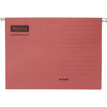 Függőmappa OPTIMA A/4 karton piros 25 darabos