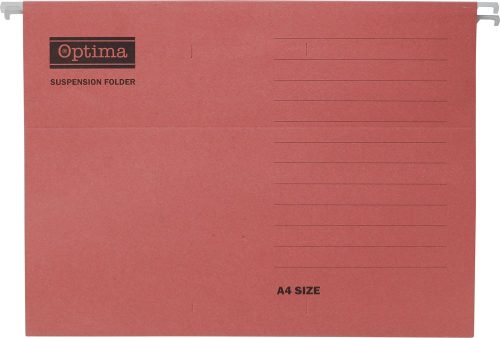 Függőmappa OPTIMA A/4 karton piros 25 darabos