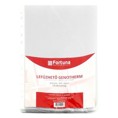 Lefűzhető genotherm FORTUNA A/4 60 mikron víztiszta 100 darabos