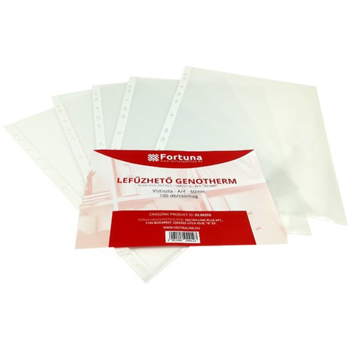 Lefűzhető genotherm FORTUNA A/4 60 mikron víztiszta 100 darabos