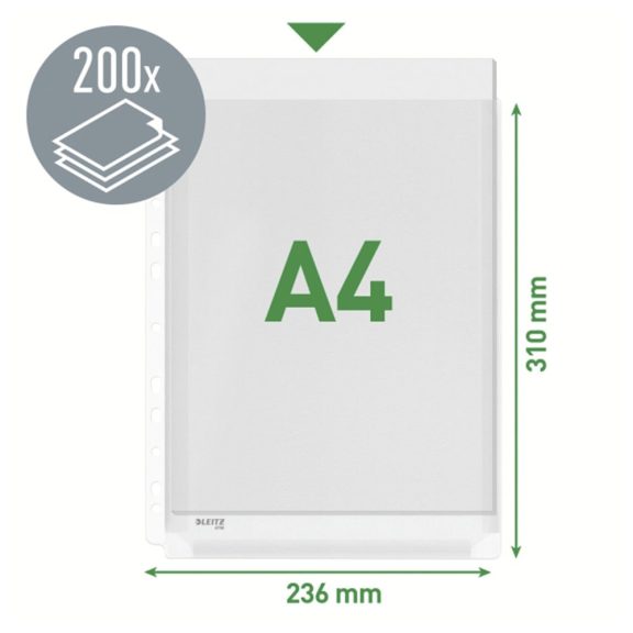 Lefűzhető genotherm LEITZ Jumbo A/4 170 mikron narancsos 10 darabos