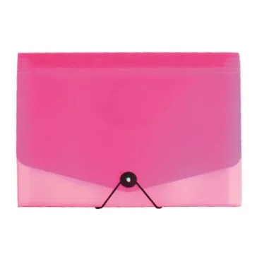 Harmónika mappa OPALINE A/4 13 részes gumis pink