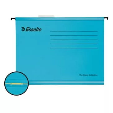   Függőmappa ESSELTE Classic A/4 karton gyorslefűző szerkezettel újrahasznosított kék 10 darabos