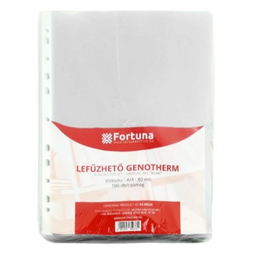 Lefűzhető genotherm FORTUNA A/4 80 mikron víztiszta 100 darabos