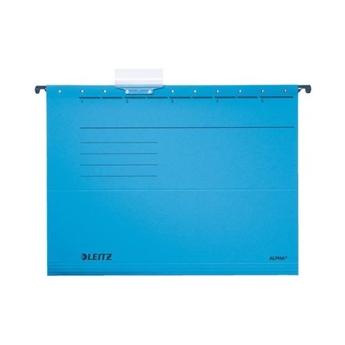 Függőmappa LEITZ Alpha Standard A/4 karton kék 25 darabos