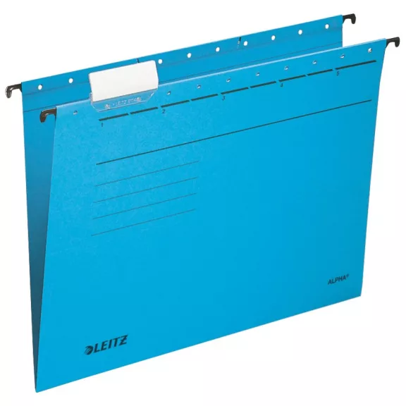 Függőmappa LEITZ Alpha Standard A/4 karton kék 25 darabos