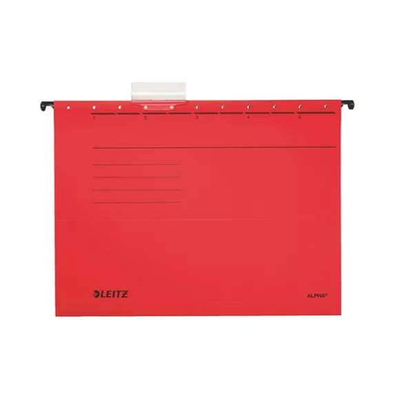 Függőmappa LEITZ Alpha Standard A/4 karton piros 25 darabos