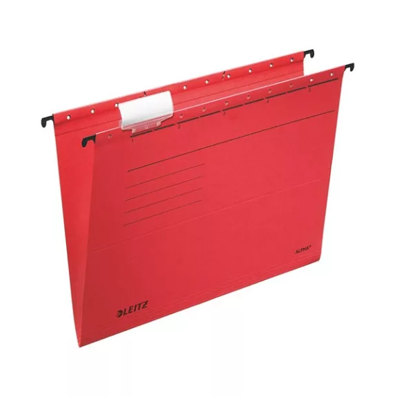 Függőmappa LEITZ Alpha Standard A/4 karton piros 25 darabos