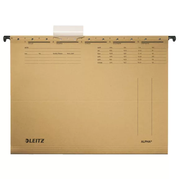 Függőmappa LEITZ Alpha Standard A/4 karton natúr 25 darabos