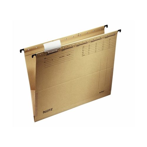 Függőmappa oldalvédelemmel LEITZ Alpha Standard A/4 karton natúr 25 darabos