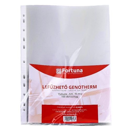 Lefűzhető genotherm FORTUNA A/4 90 mikron víztiszta 100 darabos