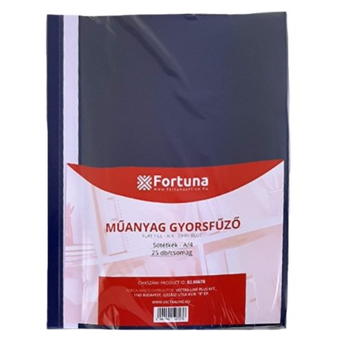 Gyorsfűző FORTUNA műanyag sötétkék 25 darabos