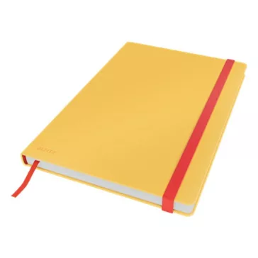   Beírókönyv kockás LEITZ B/5 80 lapos Cosy Soft Touch keményfedeles melegsárga