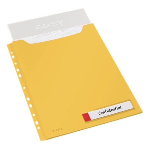 Lefűzhető genotherm LEITZ Cosy Privacy Jumbo A/4 200 mikron melegsárga 3 darabos