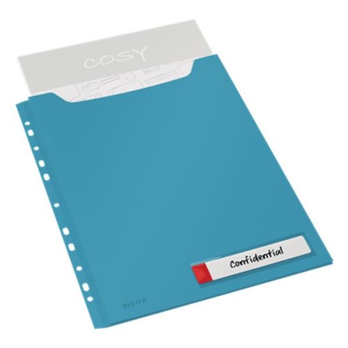 Lefűzhető genotherm LEITZ Cosy Privacy Jumbo A/4 200 mikron nyugodtkék 3 darabos