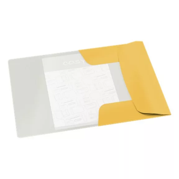 Gumis mappa LEITZ Cosy Soft Touch A/4 karton melegsárga