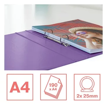   Gyűrűskönyv ESSELTE Colour Breeze A/4 25 mm 2 gyűrű  PP levendula