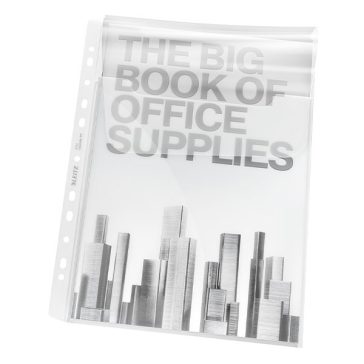   Lefűzhető genotherm LEITZ Jumbo A/4 180 mikron behajtható füllel víztiszta 5 darabos