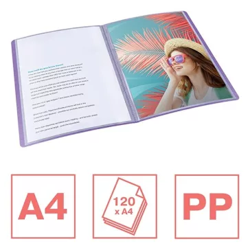   Iratvédő mappa ESSELTE Colour Breeze A/4 60 zsebes levendula