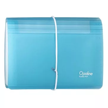 Harmónika mappa OPALINE DL 13 részes gumis kék