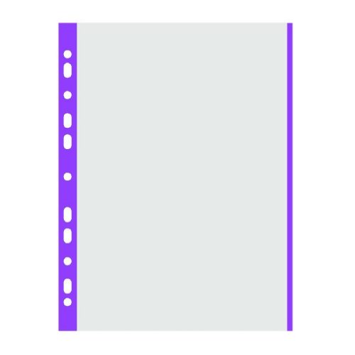 Lefűzhető genotherm DONAU A/4 40 mikron víztiszta lila szélű 100 darabos