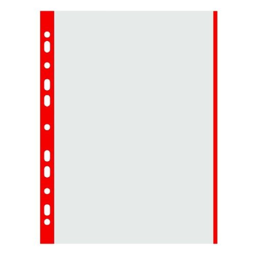 Lefűzhető genotherm DONAU A/4 40 mikron víztiszta piros szélű 100 darabos