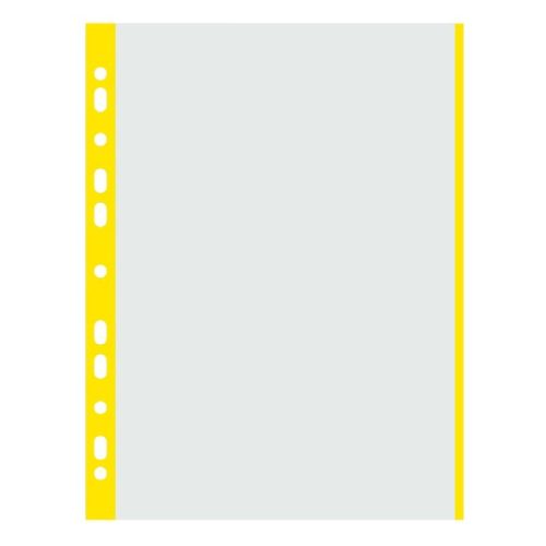 Lefűzhető genotherm DONAU A/4 40 mikron víztiszta sárga szélű 100 darabos