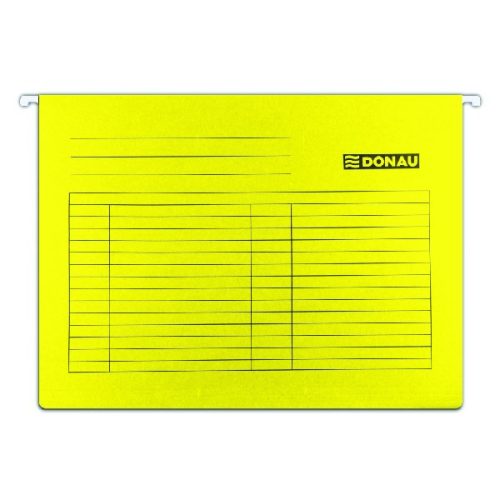 Függőmappa DONAU A/4 karton sárga 25 darabos