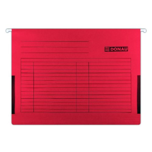 Függőmappa oldalvédelemmel DONAU A/4 karton piros 25 darabos