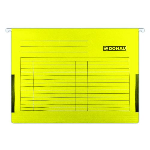 Függőmappa oldalvédelemmel DONAU A/4 karton sárga 25 darabos